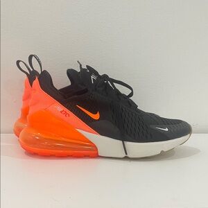 Nike Air Max 270 Black and Neon Orange